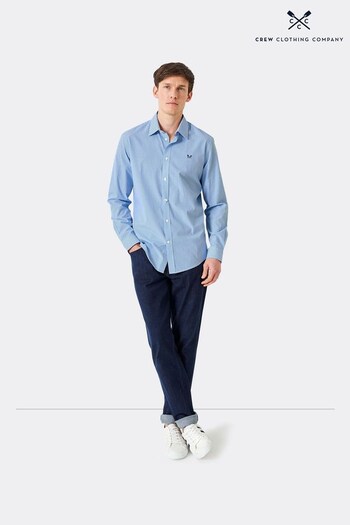 Crew Clothing Company Blue Cotton Shirt (A99422) | £57