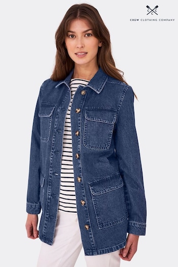 Crew Clothing lady Company Blue Cotton Casual Jacket (A99433) | £59