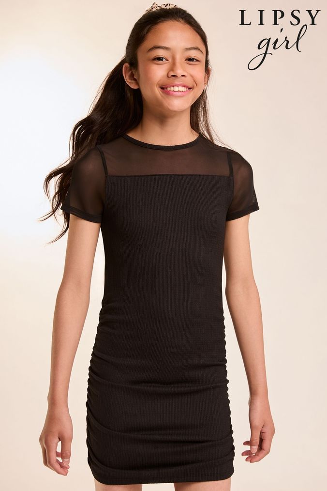 Next girls black dress new arrivals