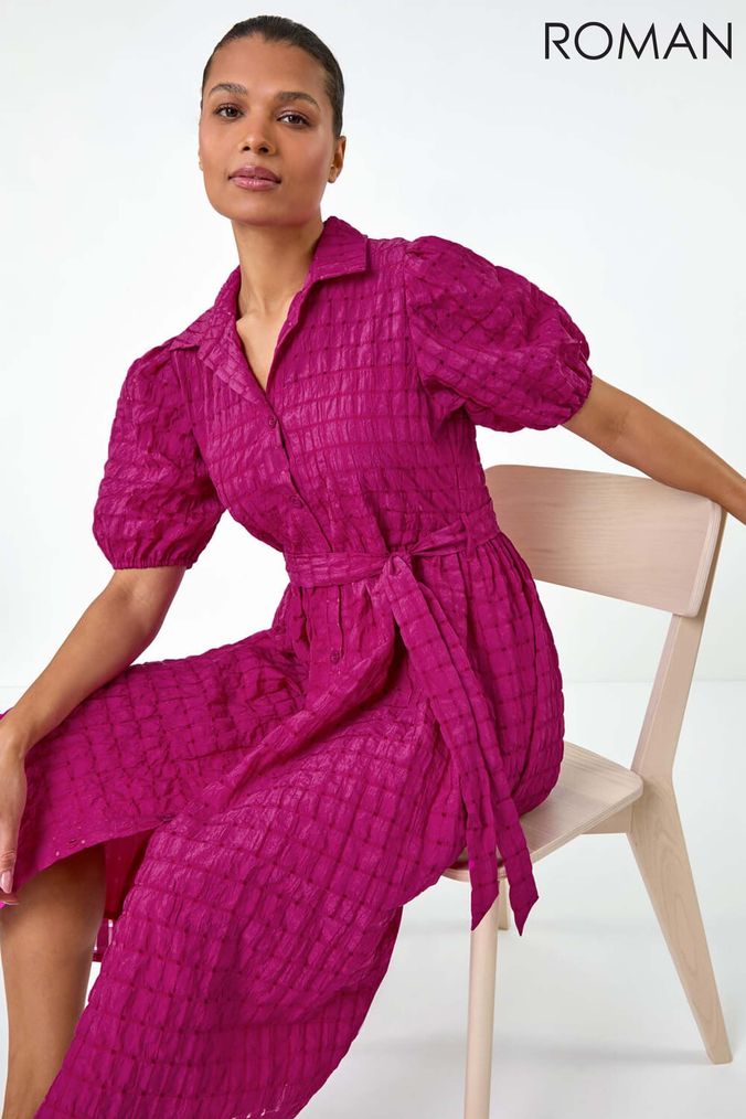 Next pink shirt dress hot sale
