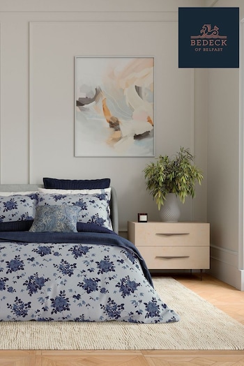 Bedeck of Belfast Midnight Blue Freya Duvet Cover and Pillowcase Set (AA0988) | £85 - £140