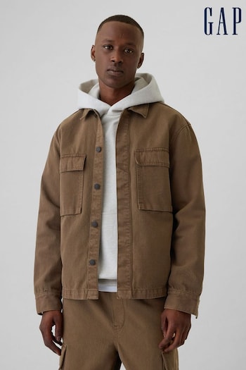 Gap Brown Denim Overshirt Jacket (AA1436) | £50