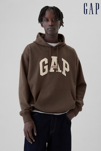 Gap Brown Heavyweight Heritage Logo Hoodie (AA1459) | £60