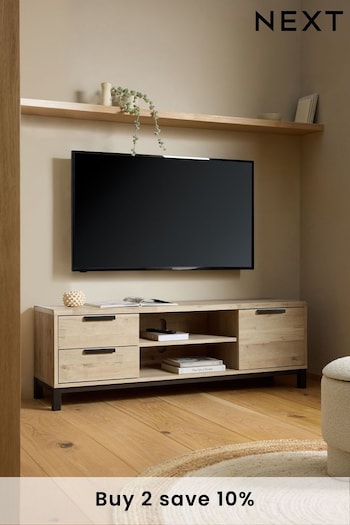 Light Bronx Up to 65 inch Oak Effect TV Unit (AA2105) | £350