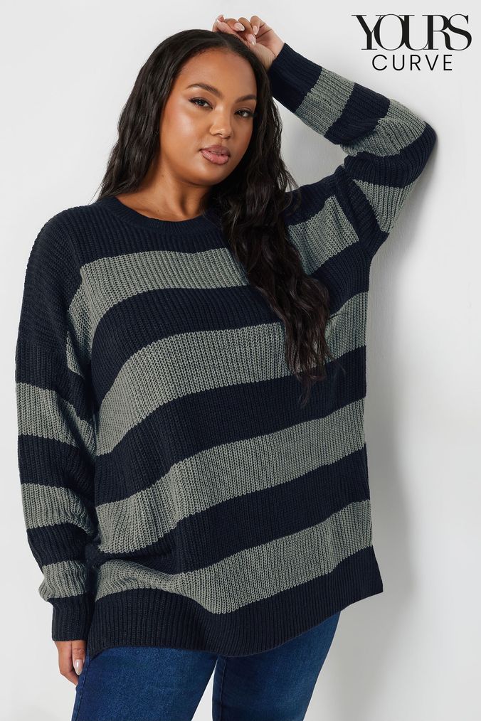 Buy Women s Blue Stripe Jumpers Online Next UK