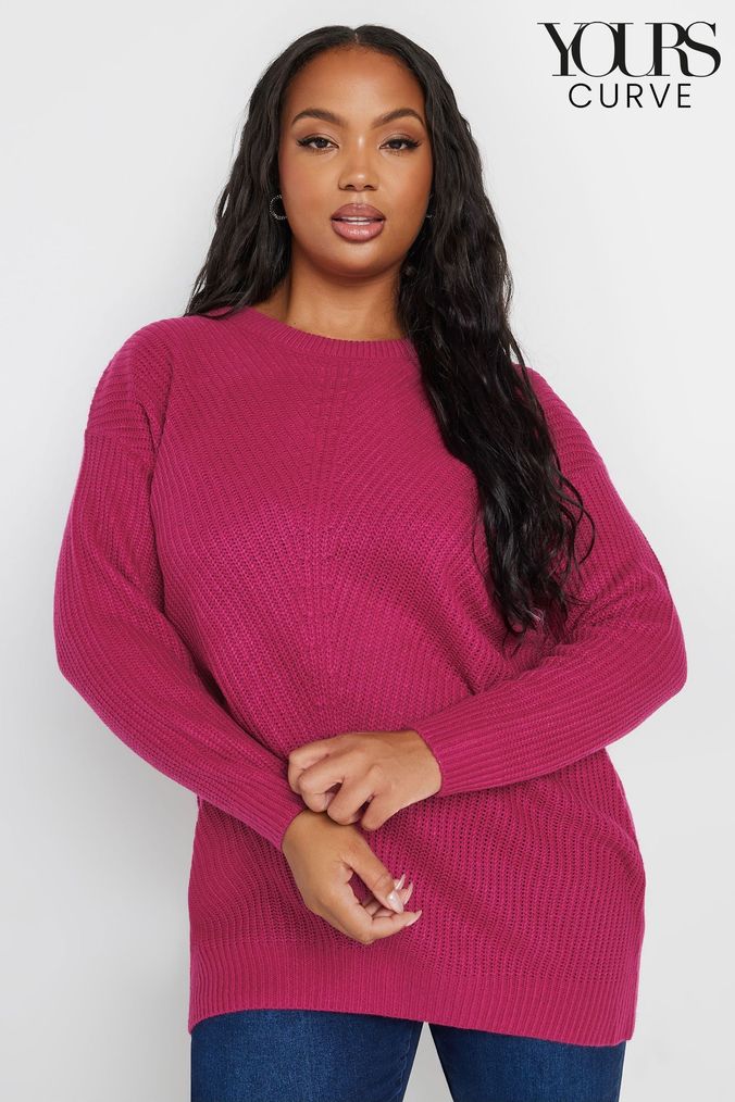 Buy Women s Pink Longline Jumpers Online Next UK