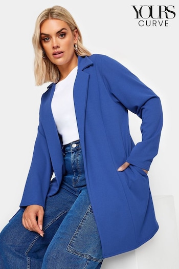 Yours Curve Blue Scuba Blazer (AA2814) | £37