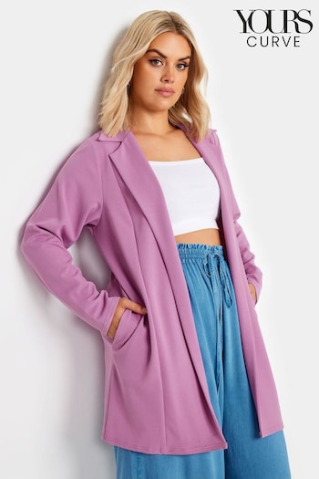 Yours Curve Purple Scuba Blazer (AA2817) | £37