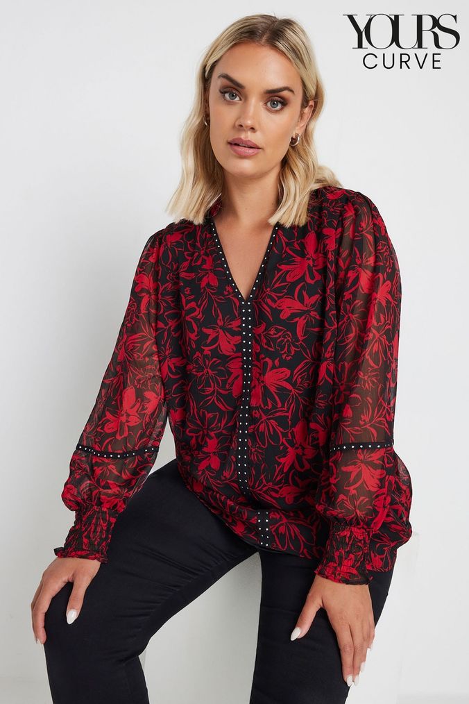 Red party wear top deals