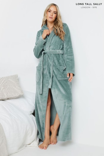 Long Tall Sally Green Hooded Maxi Robe (AA2905) | £32