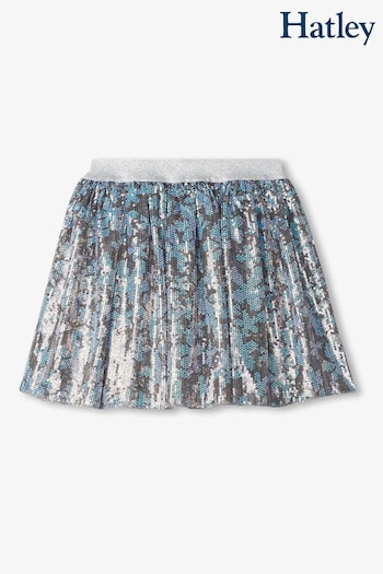 Hatley Silver Flower Shimmer Sequin Skirt (AA3452) | £40