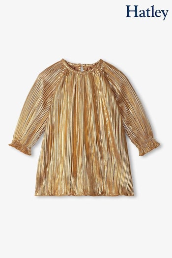 Hatley Gold Metallic Party Dress (AA3460) | £25