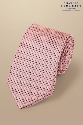 Charles Tyrwhitt Pink Stain Resistant Pattern Tie (AA3529) | £35