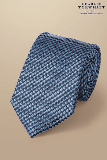 Charles Tyrwhitt Blue Stain Resistant Pattern Tie (AA3538) | £35