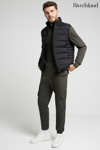 River Island Black Quilted Gilet (AA3774) | £40