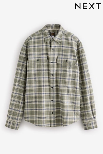 Green Long Sleeve Check Western 100% Cotton Shirt (AA3861) | £38