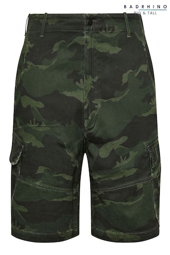 BadRhino Big & Tall Green Camo Cargo Shorts (AA4491) | £37