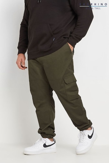 BadRhino Big & Tall Brown Cuffed Cargo Trousers (AA4500) | £39