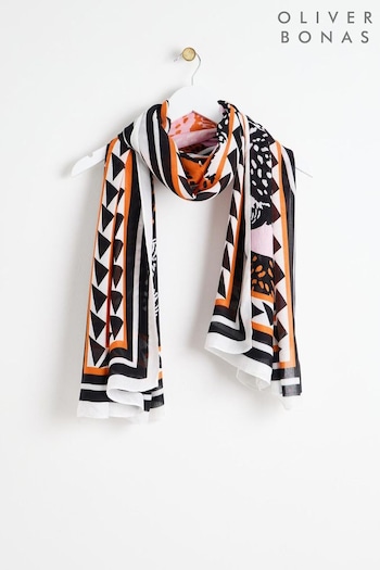 Oliver Bonas Black Moon Colour Pop Lightweight Scarf (AA5287) | £29.50