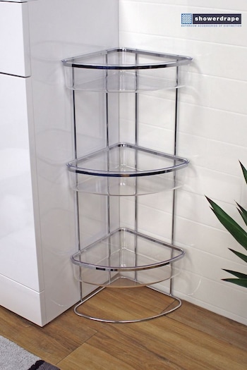 Showerdrape Clear Pure Corner Floor Bathroom Caddy (AA5834) | £50