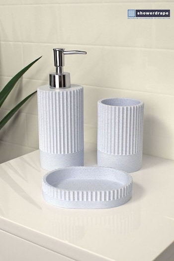 Showerdrape Light Blue Tranquil Set of 3 Bathroom Accessory Set (AA5846) | £46