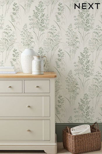 Natural Green Leaf Springs 10M Wallpaper (AA6012) | £36