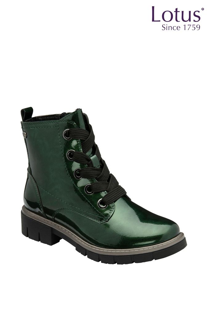 Green lace up booties online