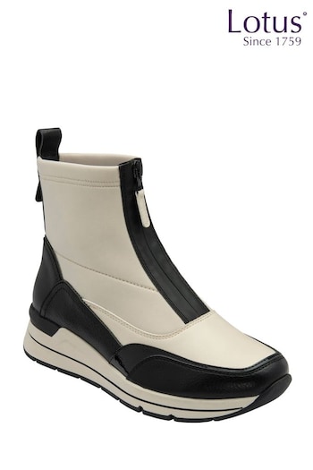 Lotus Natural Zip-Up Ankle Boots (AA6109) | £60