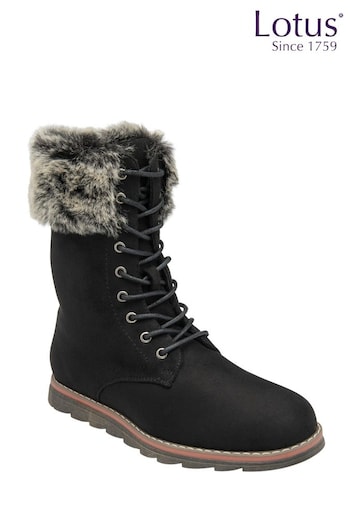 Lotus Black Zip-Up Ankle TB0A2MBP9311 boots (AA6115) | £75