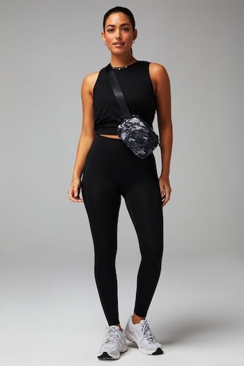 Fabletics Black DryFlex Open Back Tank (AA7127) | £50