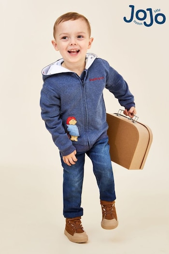 JoJo Maman Bébé Navy Paddington Appliqué Hooded Sweatshirt (AA7262) | £26.50