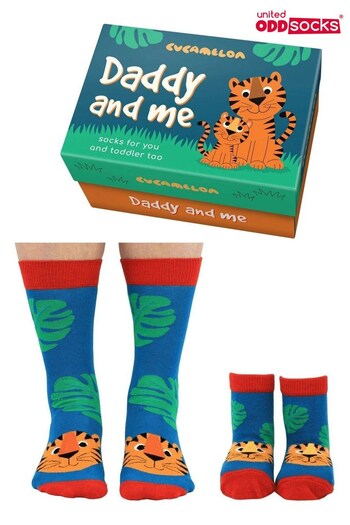 United Odd Socks Blue Daddy & Me - Matching Socks 1 Pair for Daddy and 1 Pair For Toddler (AA7263) | £14