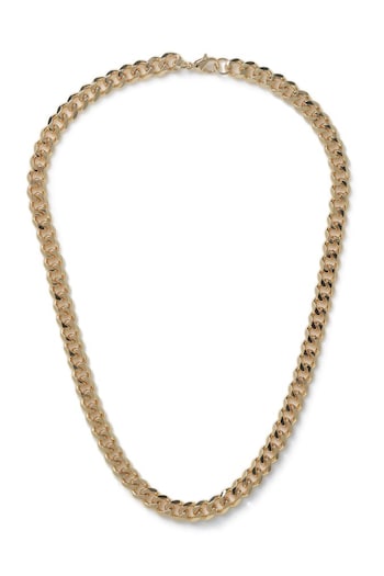 DCK Mens Premium Gold Tone 8MM Curb Chain Necklace (AA7895) | £20