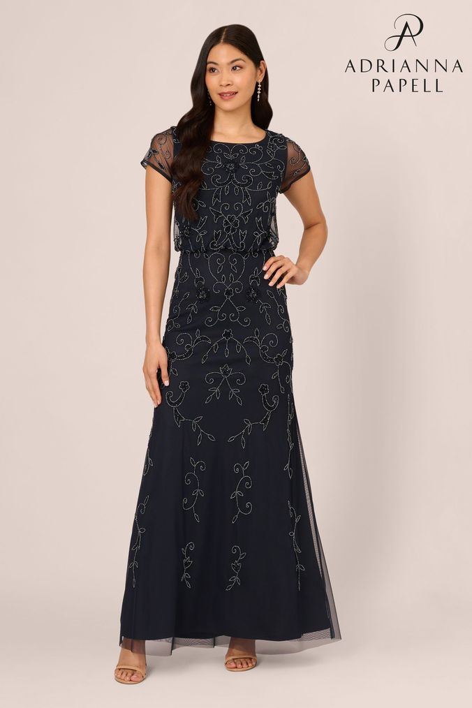 Buy Women s Adrianna Papell Maxi Embellished Wedding Guest Dresses Online Next UK