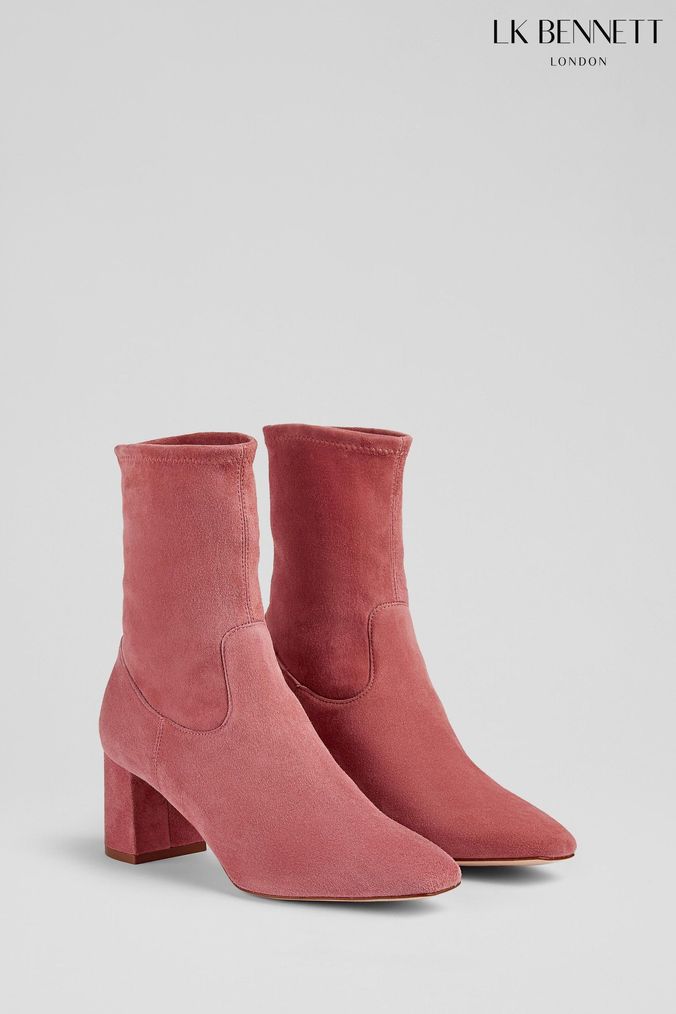 Buy Women s Pink Block Heel Boots Online Next UK