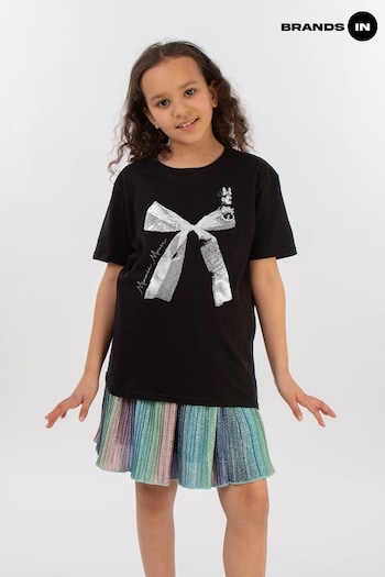 Brands In Black Girls Disney Minnie Mouse Bow T-Shirt (AA8833) | £18