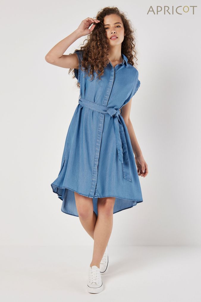 Buy Women s Knee Length Shirt Dress Short Sleeve Dresses Online Next UK