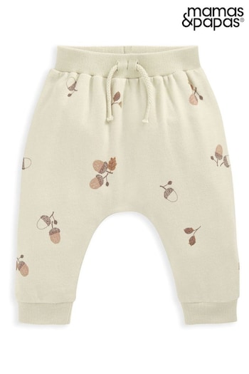 Mamas & Papas Cream Acorn Print Joggers (AA8934) | £14