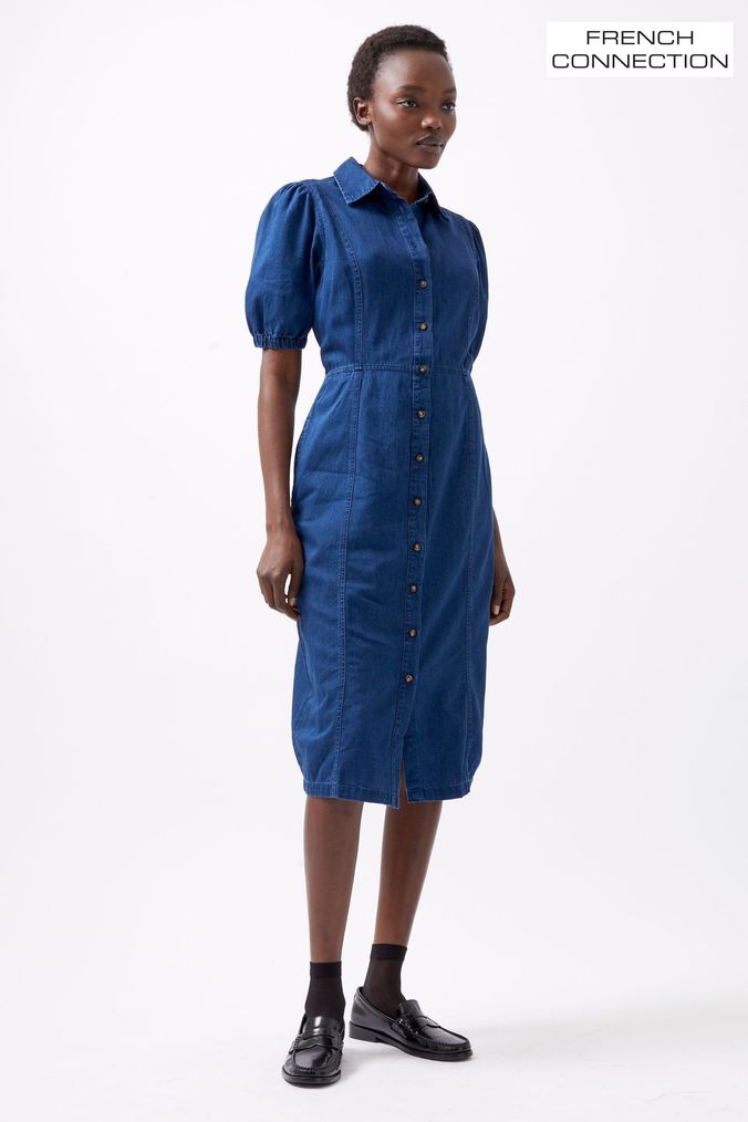 French connection black shirt dress deals