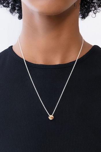 Lauren Ralph Lauren Gold Tone 16In Knot Pendant Necklace (AB1121) | £65