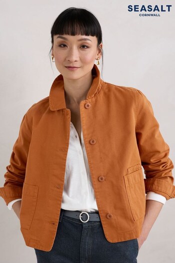 Seasalt Cornwall Brown Coombe Lane Cotton Jacket (AB2101) | £80