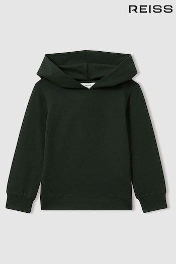 Reiss Emerald Green Lowden 13-14 yrs Lowden Interlock Jersey Hoodie (AB2412) | £44