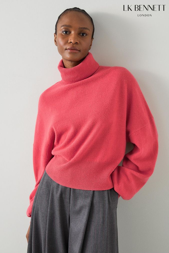 Buy Women s Jumpers Pink Roll Neck Knitwear Online Next UK