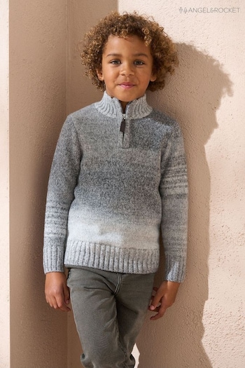 Angel & Rocket Grey Connor Ombre Funnel Neck Jumper (AB2617) | £26 - £30