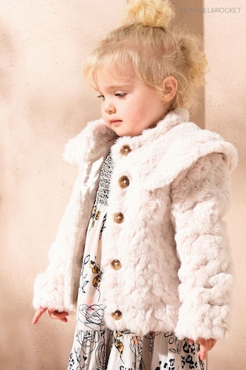 Angel & Rocket Natural Cecile Faux Fur Jacket (AB2652) | £55 - £57