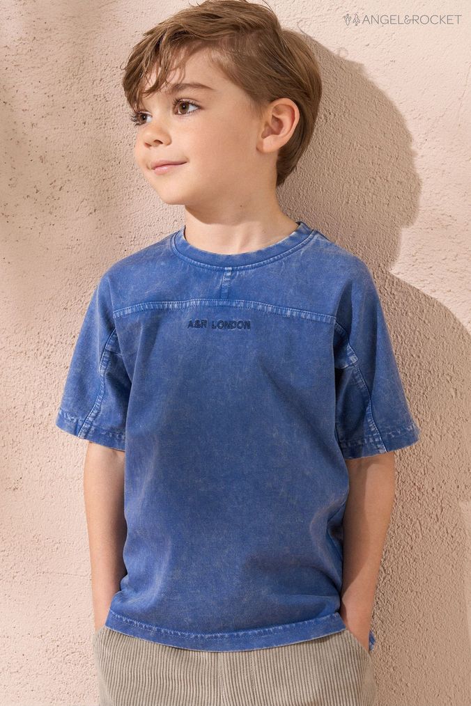 Dolce & Gabbana Boys Crew Neck Top Blue 2024 Shirt Top - Size 11/12