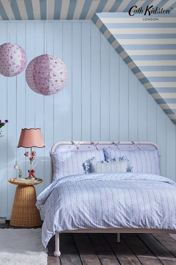 Cath Kidston Blue Canopy Stripe 10M Wallpaper (AB3312) | £42