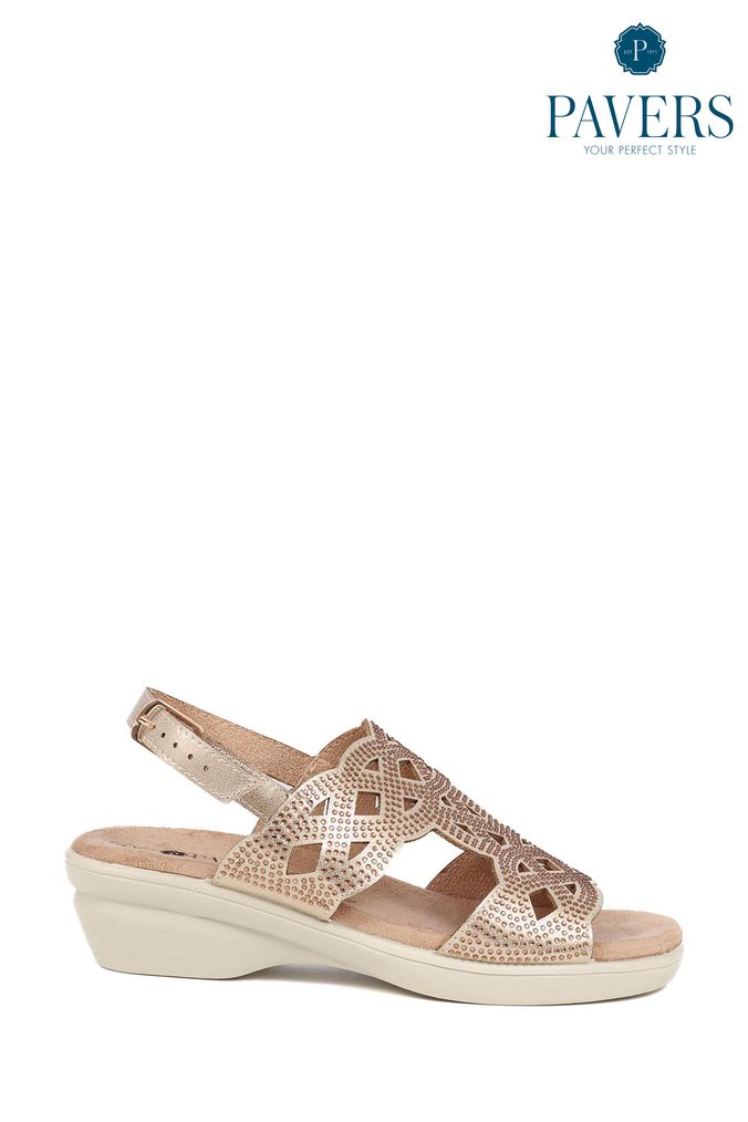 Pavers rose gold sandals top