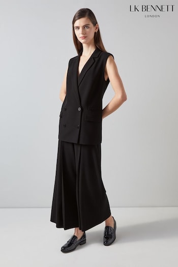 LK Bennett Eva Longline Black Waistcoat (AB3835) | £279