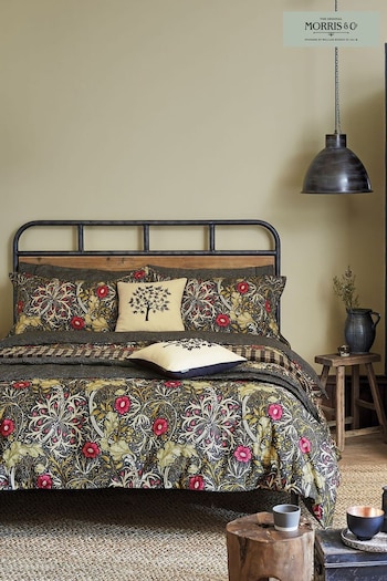 Morris & Co Black Seaweed Duvet Cover and Pillowcase Set (AB3840) | £95 - £160